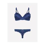 Nurteks Kadın Bordo Destekli Push-up Sütyen Ve String Takım 75-90b, Lavicert, 90B