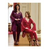 Nurteks Kadın Mor 3’li Saten Pijama Takımı 5958, Mor, S