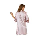 Nurteks Kadın Saten Bride Gelin Tek Sabahlık S-xl 5300, Pudra, S