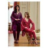 Nurteks Kadın Saten Pijama Takım 3'lü, mor, S