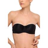 Nurteks Push Up Straplez Sütyen, Kadın, Siyah, 90 Beden,%80 Polyamid%20 Elastan