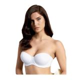Nurteks Straplez Push Up Sütyen (destekli) Yeni Sezon (1 Adet Ekonomik), BEYAZ, 80B
