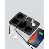 Nurton 4.1A Hızlı Şarjlı Akım Korumalı 4 Priz ve 3 USB Çıkışlı Priz - Belirtilmemiş