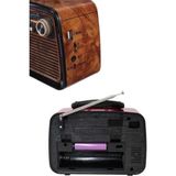 Nurton Bluetooth Hoparlör Ahşap Renk Vintage Işıklı Nostaljik Radyo Fm Ahşap Görünümlü - Belirtilmemiş