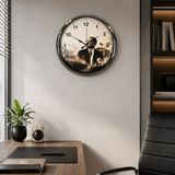 Nurton Cumhuriyet Yıldızı Krom 40 x 40 cm Metal Duvar Saati - Belirtilmemiş - Pembe