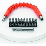 Nurton Esnek Bits Uç Seti 12 Parça Manyetik Adaptörlü Matkap Tornavida Aksesuarı - 001-Renkli - Belirtilmemiş