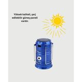Nurton Güneş Enerjili Kızaklı Şarjlı Büyük Boy Kamp Feneri – USB Çıkışlı Katlanabilir Çok Fonksiyonlu - Belirtilmemiş - 0 - Siyah