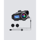 Nurton IP65 Suya Dayanıklı Kask Bluetooth Kulaklık LCD Ekranlı - Belirtilmemiş - Kırmızı