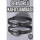 Nurton Kafa Lambası Kamp Lambası LED Işık Şarjlı Ayarlanabilir - Belirtilmemiş - Açık Beyaz - Gri