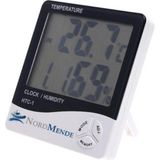 Nurton Mey Ithalat® Nordmende Dijital Termometre Nem Ölçer Saat Alarm Özellikli LCD Ekran Iç Mekan Sıcaklık Göstergesi - Belirtilmemiş