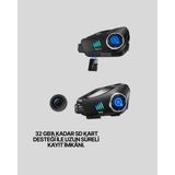 Nurton Q28 Bluetooth Kask Kulaklık 1080P Kamera – Su Geçirmez Motosiklet Interkom Yeni Nesil - Belirtilmemiş - Kırmızı