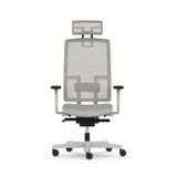 nurus ME TOO Fluid Motion Plus® PP Ayak Başlıklı Gri Çalışma Koltuğu (Açık Gri)