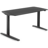 Nurus U-DO Sit&Stand Yükseklik Ayarlı Standart Kontrol Panelli Çalışma Masası - HDF Toz Boya - 70*140 - Siyah