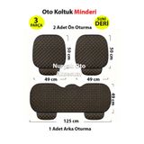 Nuryak Oto Aksesuar Audi A4 Üç Parça Koltuk için SARI Deri Koltuk Minderi