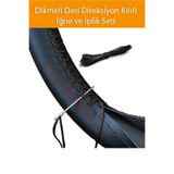 Nuryak Oto Aksesuar Hyundai İ30 Uyumlu Siyah Dikiş Dikmeli Deri Direksiyon Kılıfı
