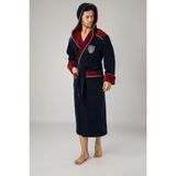 Nuşa Atletic Sport Nakışlı Bambu Cotton Kapşonlu Erkek Bornozu - XL - Bordo