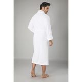 Nuşa Bambo Cotton Erkek Bornozu - XL - Beyaz