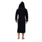 Nuşa Çift Renk Bambu Cotton Erkek Bornozu Lacivert 3XL