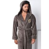 Nuşa Commander Nakışlı Bambu Cotton Erkek Bornozu Haki 3XL