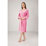 Nuşa Kimono Nakışlı Cotton Bayan Bornozu - Su