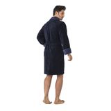 Nuşa Men Bambo Cotton Erkek Bornozu Lacivert M