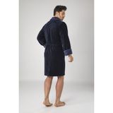 Nuşa Men Bambo Cotton Erkek Bornozu - XL - Lacivert