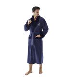 Nusa MEN Nakışlı Bambo Cotton Erkek Bornozu FÜME 3XL