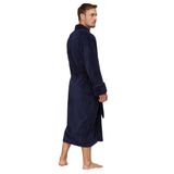 Nuşa Nakışlı Bambo Cotton Erkek Bornozu Lacivert L/XL