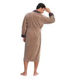 Nuşa SPEED RACİNG Bambo Cotton Erkek Bornozu Bej 4XL