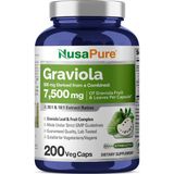 NusaPure Graviola 20:1 & 10:1 Extract, 250 Mg Equivalent To 7,500 Mg Per Caps 200 Veggie