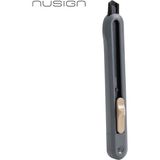 Nusign Nusıgn Maket Bıçağı 9mm Sk5 Çelik 13 Parça Kırılabilir Bıçak Gri