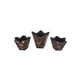 nusnus Buhurdanlık Desenli, Set of 3, Black