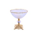 Nusnus Terra Sedef Gold 6'lı Çerezlik Metal Ayaklı, Cam, Altın Sarısı NS-05788