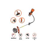 nuspower Çelik Piston Sırt Tipi Benzinli Motorlu Ot Çalı Tırpanı Çim Biçme Makinesi 588