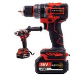 Nuspower Pro Seri 10 Pilli Çift Akülü Vidalama Çelik Mandren Kömürsüz Motor Darbeli Şarjlı Matkap - NUSPOWER PRO MATKAP SERİ