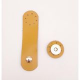 Nusrat Bilişim Çanta Aksesuar 11x3 cm Hardal Gerçek Deri Yuva Model Çanta Kapağı Light Gold Metalli