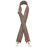 Nusrat Bilişim Çanta Aksesuar 120x3 cm Jüt Kolon Çanta Sapı Siyah Renk Light Gold Metalli