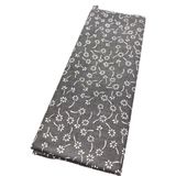 Nusrat Bilişim Çanta Aksesuar 120x50 cm Pamuklu Astarlık Kumaş Gri Çıtır Çiçek Desen astpm96