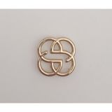Nusrat Bilişim Çanta Aksesuar 2 cm Çiçek Light Gold Plaka Süs