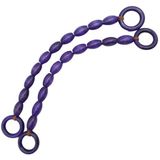 Nusrat Bilişim Çanta Aksesuar 20 mm Oval Ahşap Boncuklu 40 cm Mor Renk Çanta Sapı