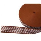 Nusrat Bilişim Çanta Aksesuar 5 Cm Kazayağı Desenli Taba Polyester Kolon