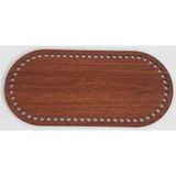 Nusrat Bilişim Çanta Aksesuar Ahşap 25X12 Cm Oval Çanta Tabanı (Koyu Renk)