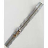 Nusrat Bilişim Çanta Aksesuar Başlıklı Fermuar 30 Cm Light Gold Metal Açık Gri