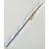 Nusrat Bilişim Çanta Aksesuar Başlıklı Fermuar 30 Cm Light Gold Metal Beyaz