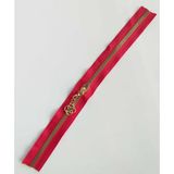Nusrat Bilişim Çanta Aksesuar Başlıklı Fermuar 30 Cm Light Gold Metal Kırmızı