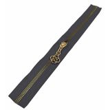 Nusrat Bilişim Çanta Aksesuar Başlıklı Fermuar 30 Cm Light Gold Metal Koyu Gri