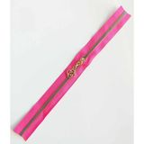 Nusrat Bilişim Çanta Aksesuar Başlıklı Fermuar 40 Cm Light Gold Metal Fuşya