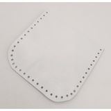 Nusrat Bilişim Çanta Aksesuar Beyaz Gerçek Deri 12x12 cm Oval Kenar Cep