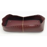 Nusrat Bilişim Çanta Aksesuar Bordo Suni Deri 28x13 cm Yüksek Çanta Tabanı Gümüş Metalli