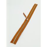 Nusrat Bilişim Çanta Aksesuar Gerçek Deri Başlıklı Taba Fermuar 40 Cm Light Gold Metal